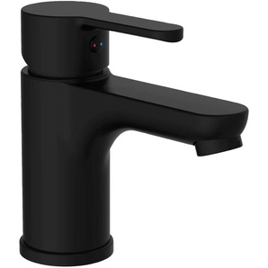 Waschtischarmatur SCHÜTTE DENVER Armaturen Gr. B/H/T: 14,5 cm x 13,4 cm x 5,2 cm, schwarz (schwarz matt) Waschtischarmaturen Mischbatterie Waschbecken mit Pop Up Abflussstopfen in Schwarz matt