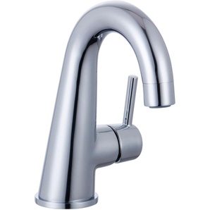 Waschtischarmatur SCHÜTTE Pisa Armaturen Gr. B: 9,3 cm, grau (chrom) Waschtischarmaturen Wasserhahn Bad, Mischbatterie Waschbecken, Waschbecken Armaturen Chrom