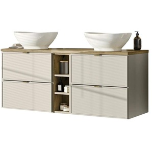 Waschtischkombination - beige - Materialmix - 140,6 cm - 73,2 cm - cm 46,5 | Möbel Kraft