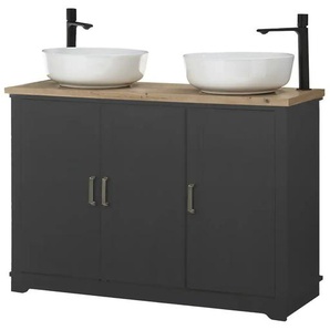 Waschtischkombination - grau - Materialmix - 116 cm - 81 cm - cm 47,0 | Möbel Kraft