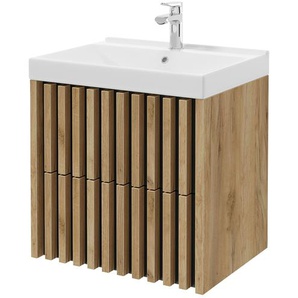 Waschtischkombination  Linstower See ¦ holzfarben ¦ Maße (cm): B: 61 H: 62 T: 46.0
