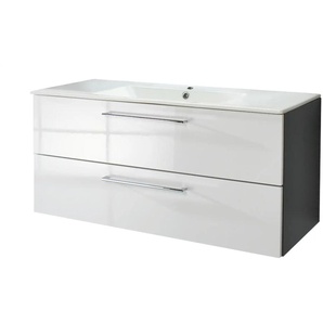 Waschtischkombination - weiß - Materialmix - 100 cm | Möbel Kraft