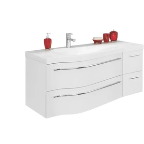 Waschtischkombination - weiß - Materialmix - 120,6 cm - 49,5 cm - cm 51,5 | Möbel Kraft