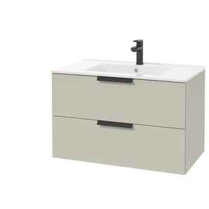 Waschtischunterschrank - beige - Materialmix - 80 cm - 50 cm - cm 45,0 | Möbel Kraft