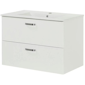 Waschtischunterschrank - weiß - Materialmix - 80 cm - 55 cm - cm 45,0 | Möbel Kraft