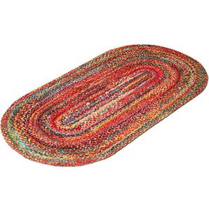 wash+dry by Kleen-Tex Fußmatte Wovells, oval, Höhe: 9 mm, Schmutzfangmatte, rutschhemmend, In- und Outdoor geeignet, waschbar