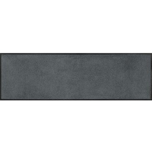 wash+dry FUßMATTE Smokey Mount, Grau, Textil, Uni, rechteckig, 35x120 cm, Oeko-Tex® Standard 100, Teppiche & Böden, Fuß & Stufenmatten, Fußmatten und