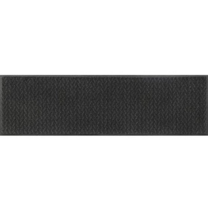 wash+dry Läufer, Schwarz, Textil, Streifen, rechteckig, 35x120 cm, Oeko-Tex® Standard 100, rutschfest, Teppiche & Böden, Teppiche, Teppichläufer