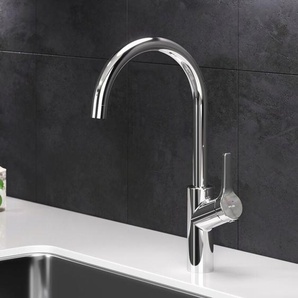 Wasserhahn Küche drehbar Küchenarmatur Edelstahl Spültischarmatur Hochdruck Armatur Mischbatterie Küche gebürstet FXB07000 X-Joy s, Chrom - Am.pm