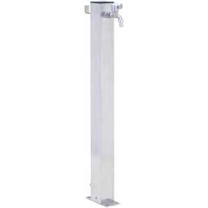 Wassersäule für den Garten 40 cm Edelstahl Quadratisch Vidaxl