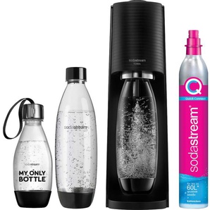 Wassersprudler SODASTREAM TERRA Vorteilspack schwarz Wassersprudler &CO2-Zylinder,1L, 0,5 LKunststoff-Flasche
