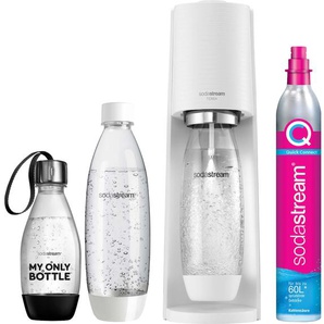 Wassersprudler SODASTREAM TERRA Vorteilspack weiß Wassersprudler &CO2-Zylinder,1L, 0,5 LKunststoff-Flasche