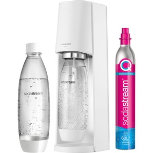 Wassersprudler SODASTREAM TERRA weiß Wassersprudler inkl. 1x CO2-Zylinder CQC, 1L spülmaschinenfeste Kunststoff-Flasche