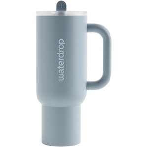 waterdrop Thermobecher, Hellblau, Metall, Kunststoff, 1,1 L, doppelwandig, Tragegriff, Vakuum, 100% dicht, hält warm, kalt, Kaffee & Tee, Tassen,