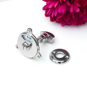 WC-Drehverschluss für Toilettentüren-mit Schild(frei/besetzt) |BB| Nickel glanz