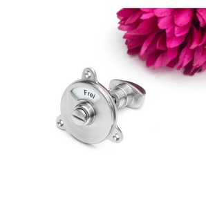 WC-Drehverschluss für Toilettentüren-mit Schild(frei/besetzt) | Nickel matt