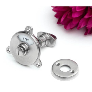 WC-Drehverschluss für Toilettentüren-mit Schild(frei/besetzt) |BB| Nickel matt