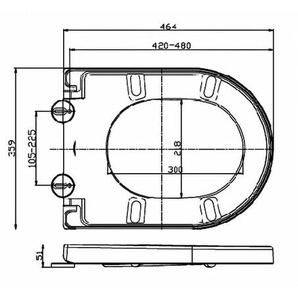 Bernstein - WC-Sitz Softclose U1002 Schwarz matt passend für CH1088 1088R NT2019 NT2039 B-8030