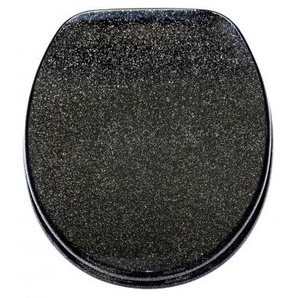WC-Sitz mit Absenkautomatik Glitzer Schwarz - Premium Toilettendeckel direkt vom Hersteller