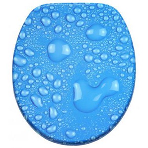 WC-Sitz mit Absenkautomatik Tautropfen Blau - Premium Toilettendeckel direkt vom Hersteller