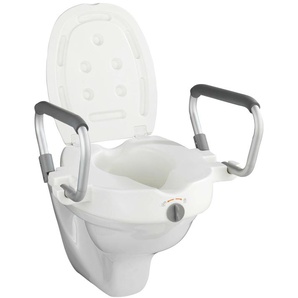 WC-Sitz WENKO Secura WC-Sitze weiß WC-Sitze SItzerhöhung mit Stützgriffen