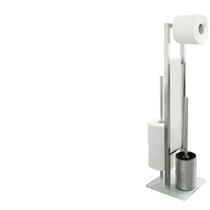 WC-Stand-Garnitur Rivalta | silber | Metall,Glas | 18 cm | 70 cm | cm 20,0 |