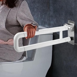 Wc Toiletten Stützklappgriff Klappgriff behinderte Papierhalter Edelstahl 500 Pfund, Klappbare Griff Aufstehhilfe für Behinderte,Senioren,Rutschfest