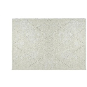 Webteppich  Ideal Shaggy ¦ weiß ¦ Synthetische Fasern ¦ Maße (cm): B: 140