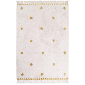 Webteppich „Wooly“, 120 x 170 cm, in beige/lemon, von Nattiot