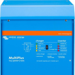 Wechselrichter »Inverter / Charger Victron MultiPlus 12/3000/120-16« Wandler 3000W - 12V DC zu 230V AC 50Hz (Inverter) blau Elektroinstallation
