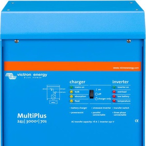 Wechselrichter »Inverter / Charger Victron MultiPlus 24/3000/70-16 230V VE.Bus« Wandler 3000 W, 24 VDC blau Elektroinstallation