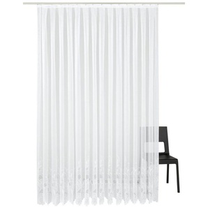 Weckbrodt Gardine Jacqu, Kräuselband (1 St), halbtransparent, feste Falten, Jacquard, halbtransparent, Bordüre, nach Maß, Store