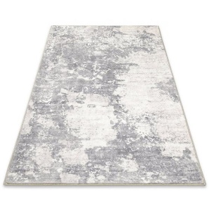 Wecon home Badematte Samu, Höhe 5 mm, Polyester, rechteckig, Marmor Design, waschbar, rutschfest, schnell trocknend, Badteppich