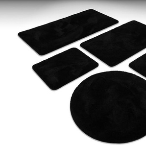 Wecon home Basics Badematte Joris, Höhe 20 mm, rutschhemmend beschichtet, strapazierfähig, Polyester, rechteckig, waschbar, viele Größen, Badezimmerteppich, uni