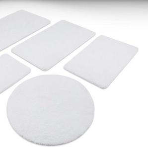 Wecon home Basics Badematte Joris, Höhe 20 mm, rutschhemmend beschichtet, strapazierfähig, Polyester, rechteckig, waschbar, viele Größen, Badezimmerteppich, uni