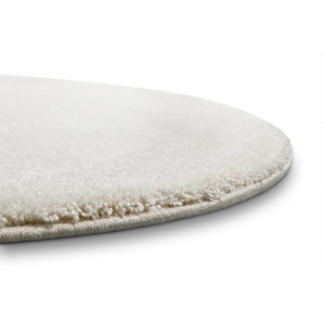 Wecon home Hochflor-Teppich Manta, rund, Höhe: 25 mm, Langflor, maschinell gewebt, robust, Wohn- & Schlafzimmer, einfarbig