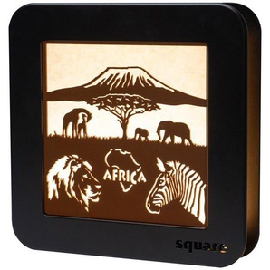 Weigla LED Dekolicht Wandbild Africa, LED fest integriert, Neutralweiß, Batteriebetrieb, Erzgebirge garantiert, Made in Germany