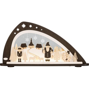 Weigla LED Schwibbogen Original erzgebirgische Weihnacht, Höhe ca. 33,8 cm (1-tlg), Weihnachtsdeko aus dem Erzgebirge, Deko fürs Fenster, aus Holz