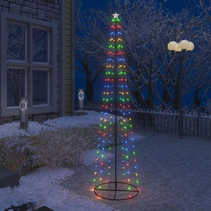 Weihnachtsbaum in Kegelform 136 LEDs Bunt 70x240 cm