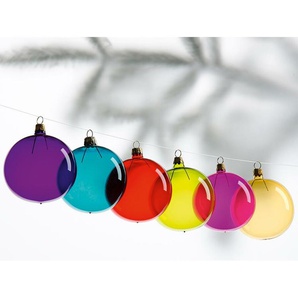 Weihnachtsschmuck Glaskugeln Briefing Home Collections Glas gelb, grün, türkis, pink, lila, rot weiß