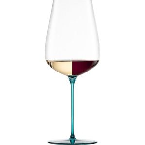 Weinglas EISCH INSPIRE SENSISPLUS, Made in Germany Trinkgefäße Gr. Ø 10,0 cm x 25,3 cm, 740 ml, 2 tlg., blau (aqua) Weingläser und Dekanter Veredelung der farbigen Stiele in Handarbeit, 2-teilig