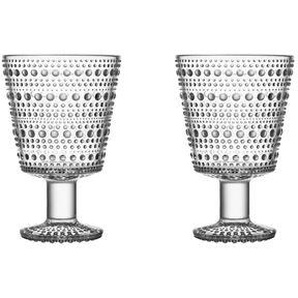 Weinglas Kastehelmi glas transparent / 26 cl - 2er-Set / Oiva Toikka, 1964 - Iittala - Transparent