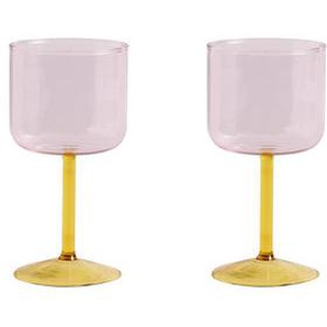Weinglas Tint glas rosa / 2er-Set - Hay - Rosa