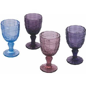 Weinglas VILLA DESTE Syrah Provence Trinkgefäße Gr. Ø 8,3 cm x 15,5 cm, 265 ml, 4 tlg., lila (violett, lila, dunkellila) Weingläser und Dekanter Gläser-Set, 4-teilig, Inhalt 265 ml