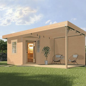 WEKA Design-Saunahaus »Salo« - naturfarben - Massivholz -