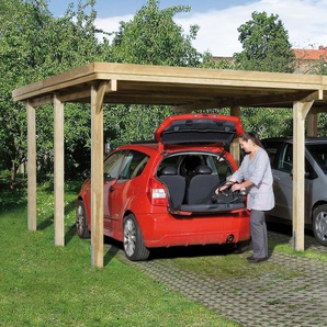 Doppelcarport WEKA Optima 1 Carports Gr. H: 215 cm, braun Carports