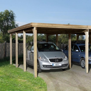 Doppelcarport WEKA Optima 2 Carports Gr. H: 215 cm, braun Carports