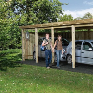 Einzelcarport WEKA Gr. 3 Carports Gr. H: 215 cm, braun Carports