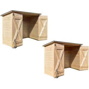 WEKA Fahrrad-/Mülltonnenbox »367«, aus Fichtenholz, 205 x 84 x 151 cm