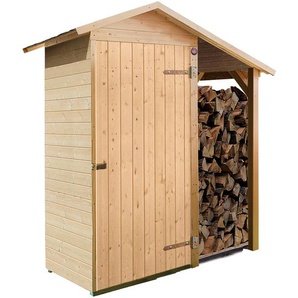 Garten-Geräteschrank WEKA Gr. 1 Gerätehäuser beige (natur) Geräteschränke BxTxH: 142x85x196 cm, mit Schleppdach
